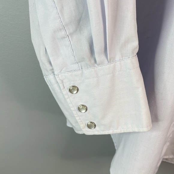 VINTAGE Western Chute#1 Men’s Pearl Snap Shirt Pastel Purple Embroidered Size XL - Picture 6 of 11